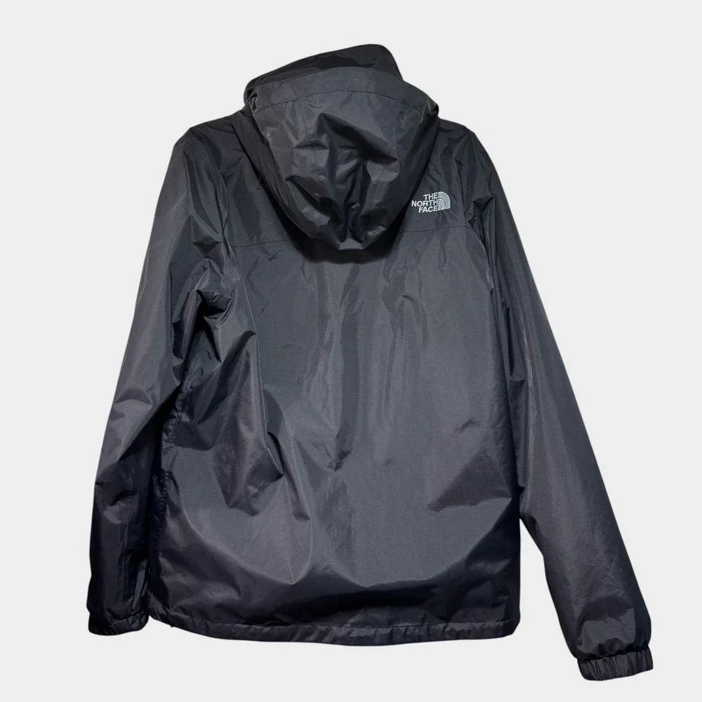 The North Face Mens DryVent Rain Jacket Gray Hooded Windbreaker Shell